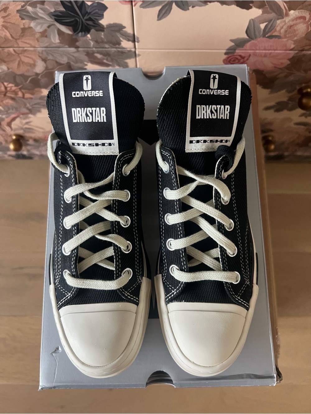 Converse Drkstar Rick Owen’s Black & White High Top Sneakers unisex